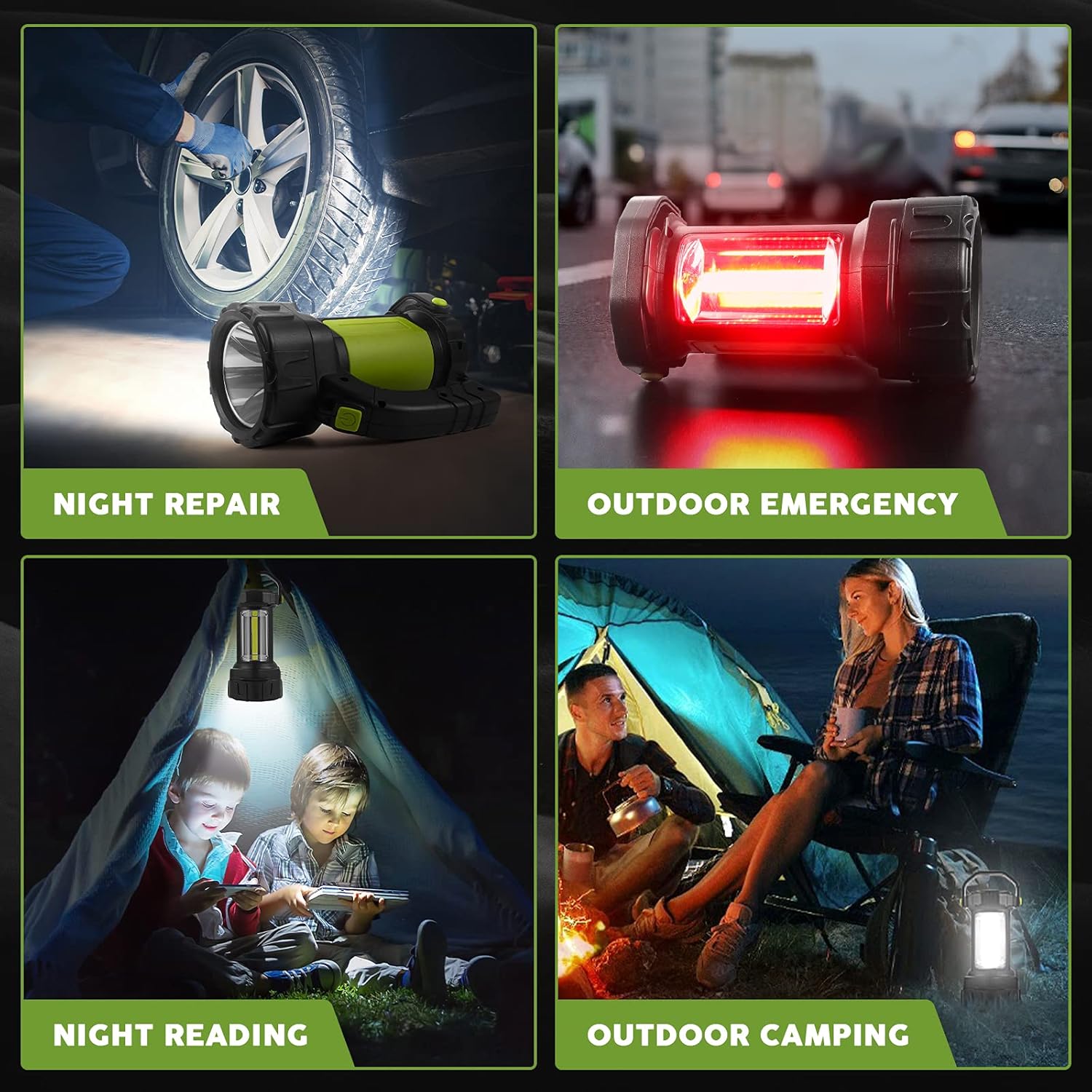 Camping Lantern Rechargeable, AlpsWolf LED Flashlight Spotlight Lantern with 800LM, 3600 Capacity Battery Powered, Portable Bright Camping Light for Emergency, Outdoor Hiking, Power Outages - Image 4